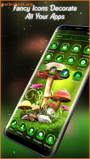 3D Mushroom&nature  launcher theme screenshot
