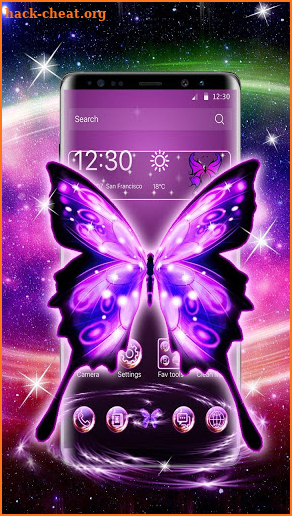3D Neon Butterfly Launcher screenshot