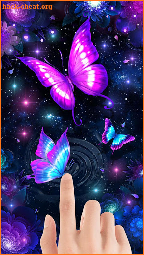 3D Neon Butterfly Shiny Theme screenshot