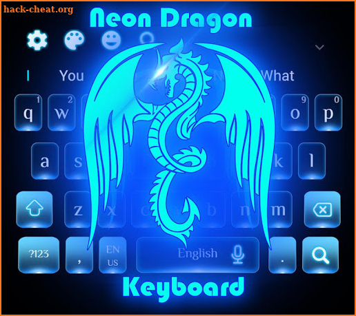 3D Neon Dragon Keyboard Theme screenshot