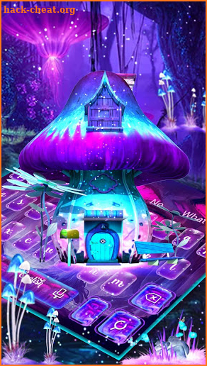 3D Neon Mushroom Keyboard Theme screenshot