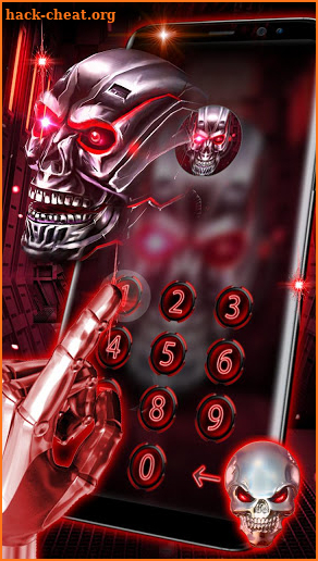 3D Neon Skull Themes screenshot