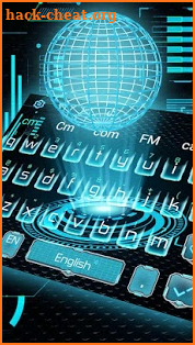 3D Next Tech Theme Keyboard screenshot