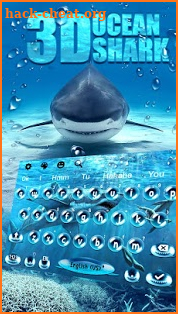 3D Ocean Shark Keyboard Theme screenshot