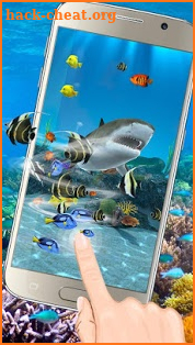 3D Ocean Shark Theme(shake&get effect) screenshot
