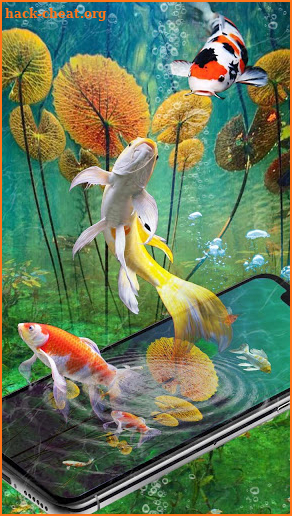 3D Parallax Koi Fish Lock Screen screenshot