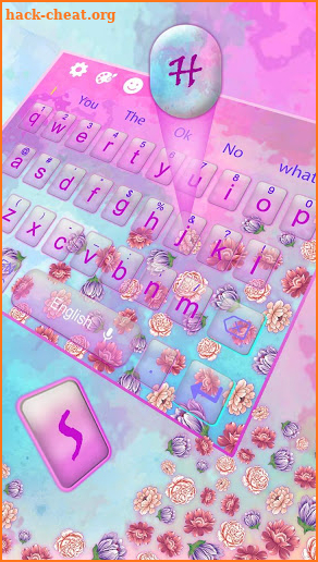3D Pastel Flowers Gravity Keyboard Theme🌸 screenshot