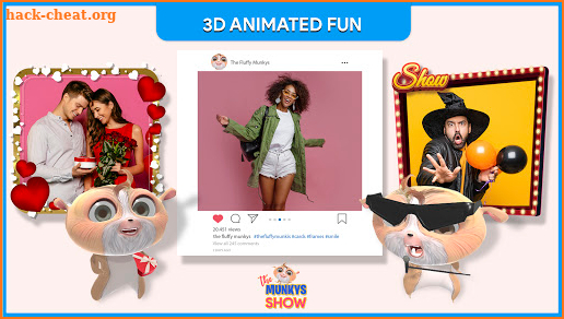 3D photo frames – Munkys Show greeting cards screenshot