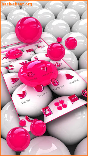 3D Pink balls wallpaper theme screenshot