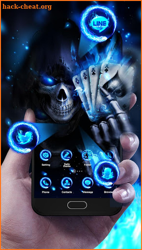 3D Poker Skull Theme Launcher screenshot