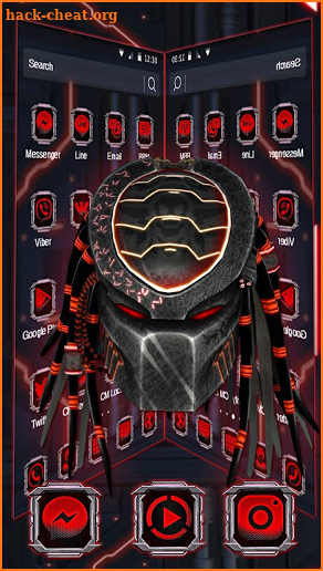 3d Predator Black Red Theme screenshot