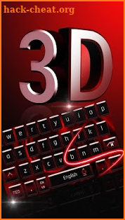 3D Red Black Keyboard Theme screenshot