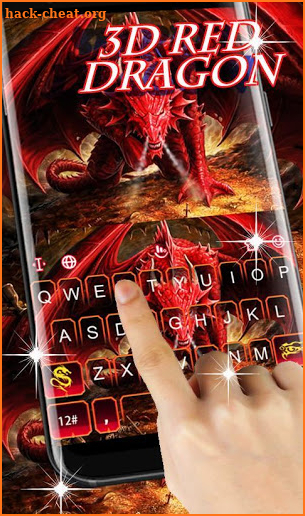 3D Red Dragon Keyboard Theme screenshot