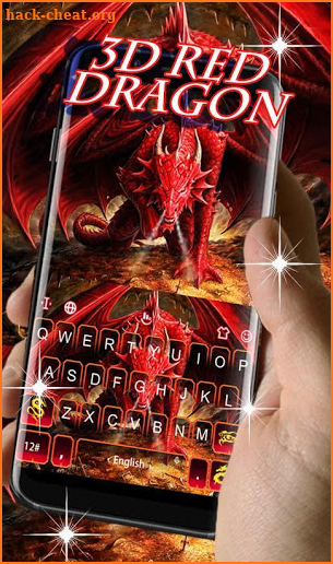 3D Red Dragon Keyboard Theme screenshot