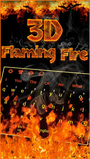 3D Red Flaming Fire Keyboard screenshot