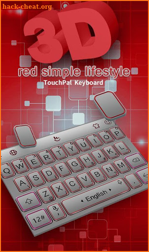 3D Red Keyboard Theme screenshot