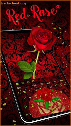 3D Red Rose Keyboard screenshot