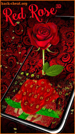 3D Red Rose Keyboard screenshot
