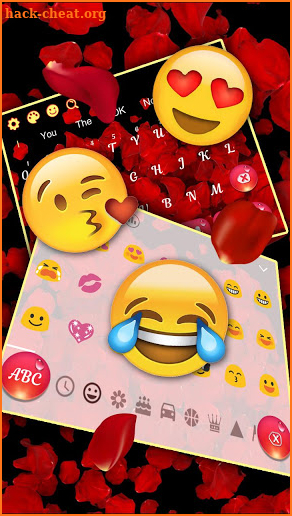 3D Red Rose petal Keyboard screenshot