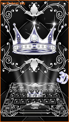 3D Silver Crown Keyboard Theme screenshot