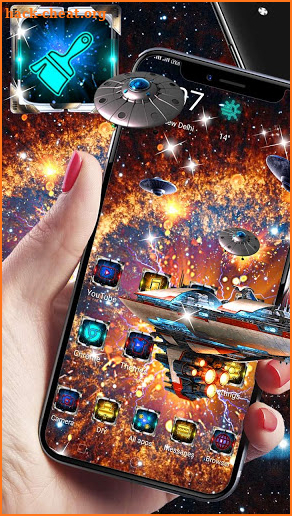 3D Space Galaxy Parallax Theme screenshot