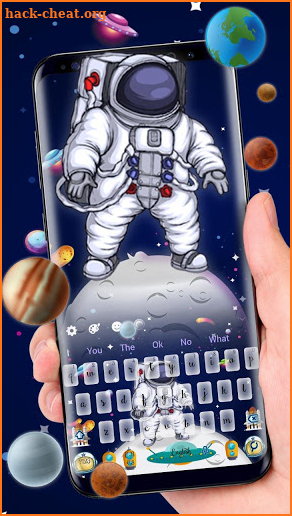 3D Spaceman👨‍🚀 Galaxy Gravity Keyboard Theme🚀 screenshot