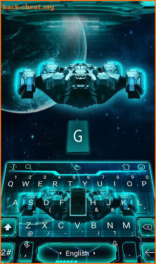 3D Spaceship Keyboard Theme screenshot