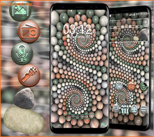 3D Spiral Stones Launcher Theme screenshot