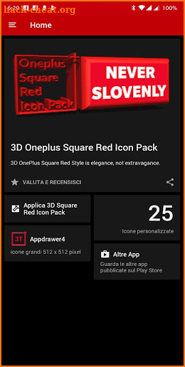 3D Square Red Icon Pack Oneplus Style screenshot