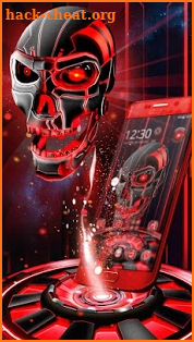 3D Tech Blood Skull Theme screenshot