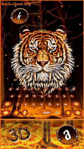 3D Tiger Keyboard Theme screenshot