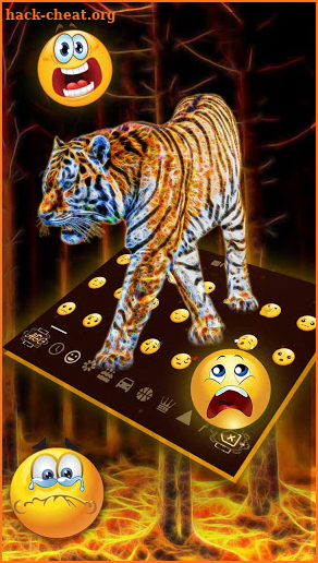 3D Tiger Keyboard Theme screenshot