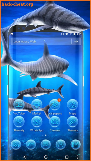 3D tiger sharks theme screenshot