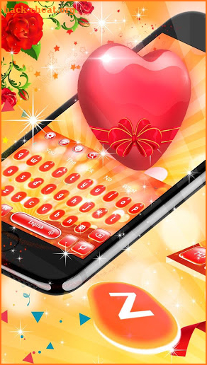 3D Valentine Heart Keyboard Theme💘 screenshot