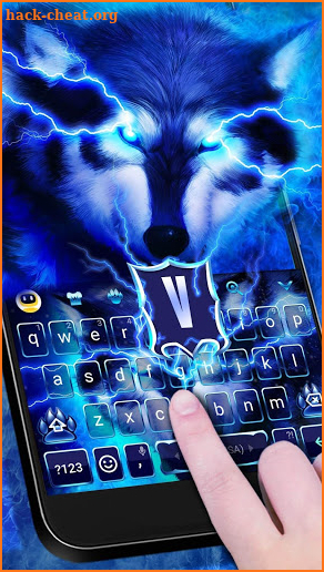 3D Wolf Keyboard Theme & Blue Lightning Keyboard screenshot