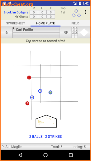 3up3downscoring Baseball Scorekeeping App screenshot