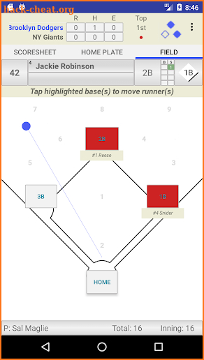 3up3downscoring Baseball Scorekeeping App screenshot