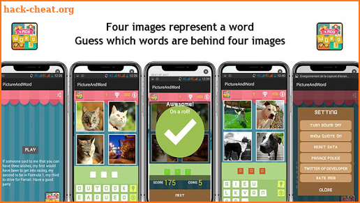 4 Pics 1 Word - Educational word games screenshot