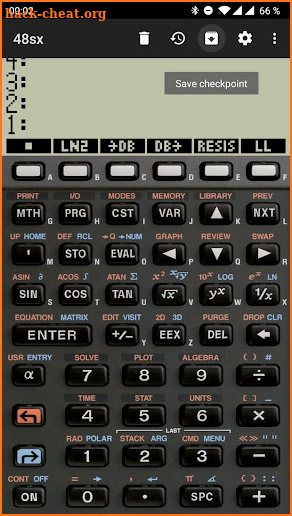 48sx : a vintage RPN calculator screenshot