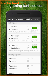 49ers Football: Live Scores, Stats, Plays, & Games screenshot