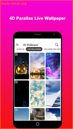 4D Parallax Live Wallpaper - 4K Backgrounds HD screenshot