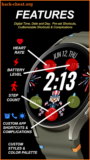 4th of July Watchface screenshot