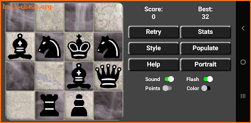 4x4 Solo Mini Chess Puzzles screenshot