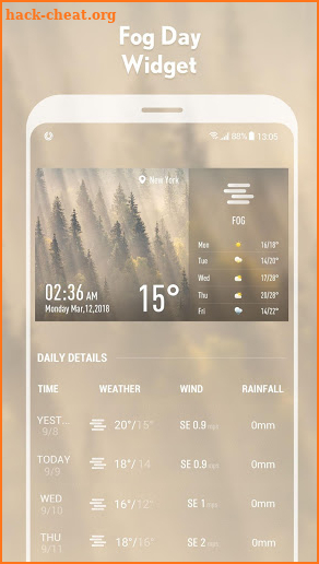 5-day Weather forecast &weather widget screenshot