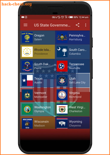 50 State Governments Of USA screenshot