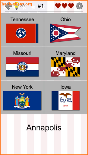 50 US States Map, Capitals & Flags - American Quiz screenshot