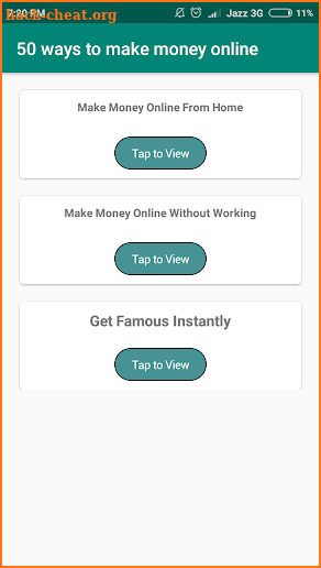 50 Ways to Make Money Online screenshot