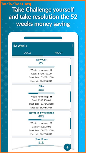 52 Weeks Money Challenge – Goal Tracker screenshot