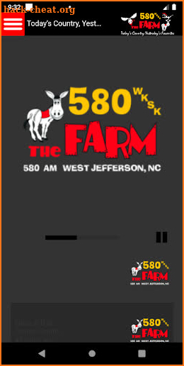 580 WKSK & 93.5 FM The Farm screenshot