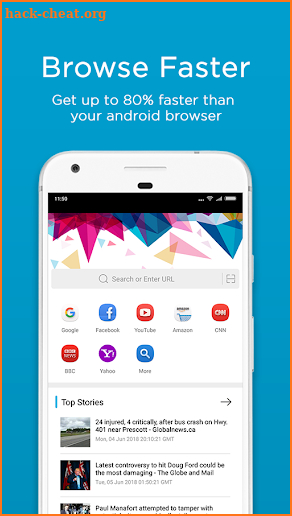 5G Browser screenshot